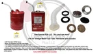 EAGLE Aftermarket Gas Spout KIT (high flow) w/ 1.75" Metal Cap Vintage Fuel Cans