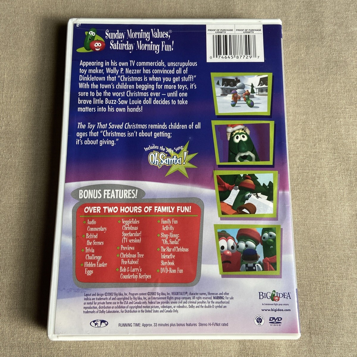 VeggieTales: The Toy That Saved Christmas (DVD 1996) Oh Santa