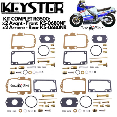 SUZUKI RG500 Gamma Vergaserdichtungssatz komplett KEYSTER vorne & hinten