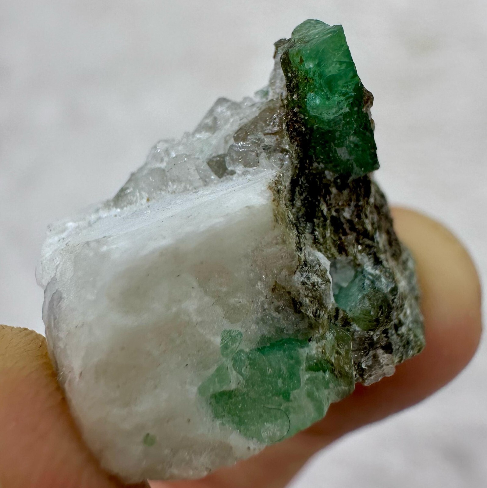 35.50 Ct Natural Emerald Crystal Specimen - Raw Green Gemstone Collector Piece