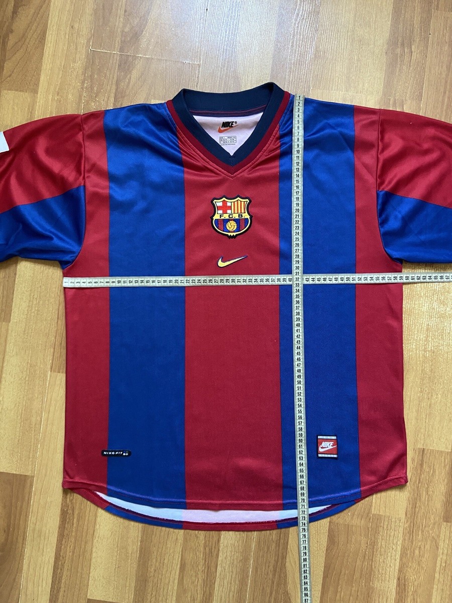 BARCELONA 1998 1999 HOME FOOTBALL SHIRT SOCCER JERSEY NIKE sz XL