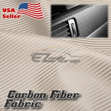 White Carbon Fiber Fabric Cloth Marine Vinyl 54" Wide Plain Weave Upholstery