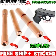 AGGRESSIVE ARMS SHINY COPPER DIMPLE TRIGGER GRIP HOUSING PINS GL0CK GEN 3 17 19