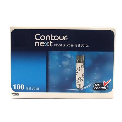 * Contour Next Blood Glucose Test Strips 100 Tests (Formerly Bayer)
