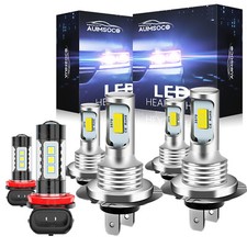 For Hyundai Sonata 2011-2014 LED Headlight Hi/Lo Beam Fog Light Bulbs Combo Kit