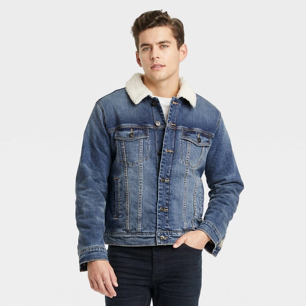 Faux shearling hotsell trucker jacket
