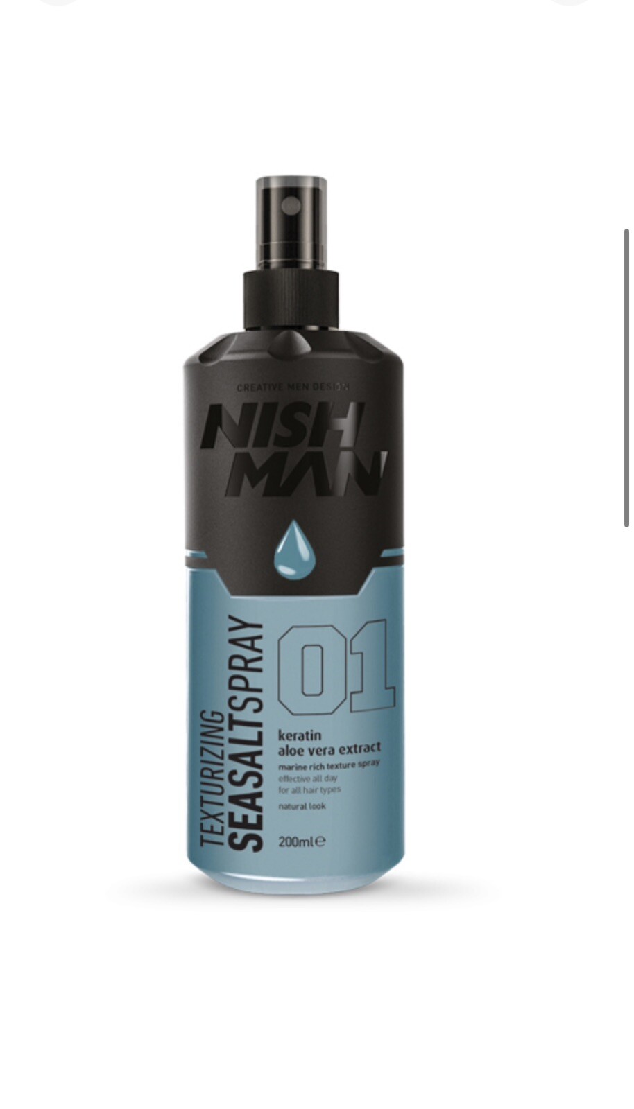NISHMAN Sea Salt Spray 01 | Spray al Sale Marino Volumizzante 200ml