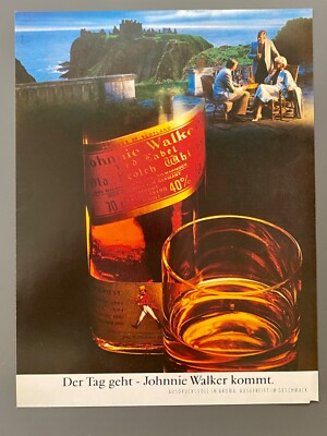 Der Tag geht... Johnnie Walker Red Label Whisky 1984 Vintage Ad Werbung Reklame