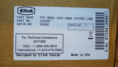 Eltek Flatpack2 +24V 600A Power System, 16kW Output, Smartpack Controlled LVBD