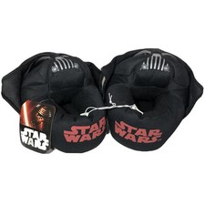 Authentic Disney Star Wars Darth Vader Boys Plush Slippers Black Size Small