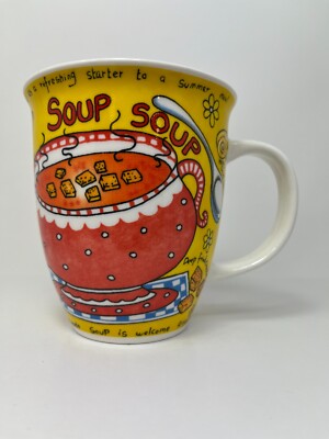 Soup Mug Cup Multicolor Homemade Soup Graphics 16oz with Handle