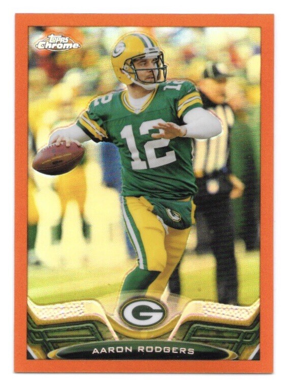Aaron Rodgers 2013 Topps Chrome Orange Refractor Green Bay Packers