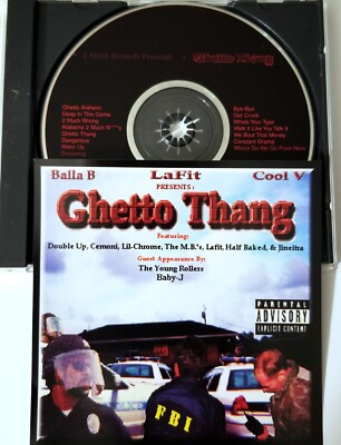 2 MUCH RECORDS GHETTO THANG RAP CD HIPHOP PRIVATE CA G FUNK DEMO