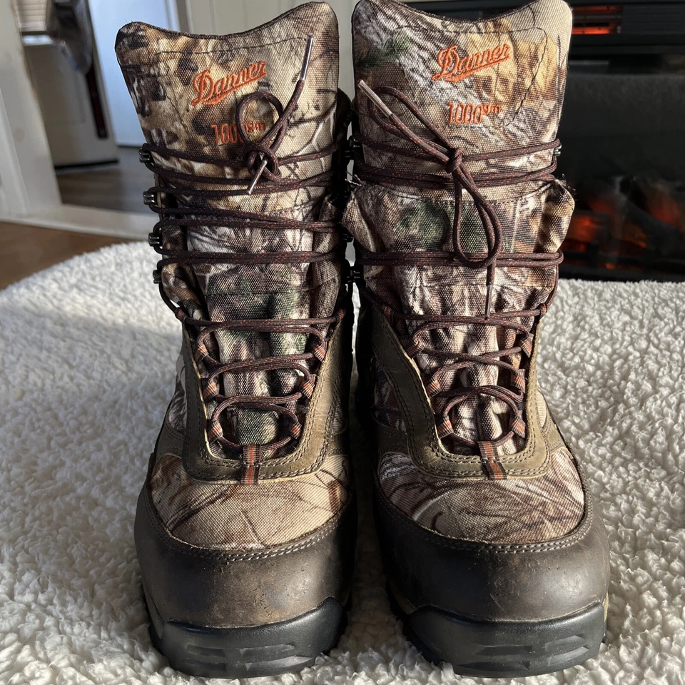 Danner High Ground Real Tree 1000 Gram Hunting Boots Camo Size 9.5 Thinsulate - Image 2 of 4