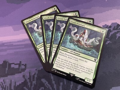 MTG 4x Elvish Visionary Lord of the Rings Commander LOTR LTC U 0240 Magic  Common