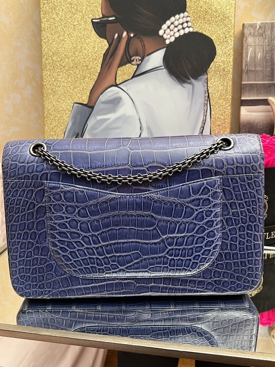 c*t様 CHANEL 青 レザー ケース Chanel Blue Sapphire Alligator Bag | eBay