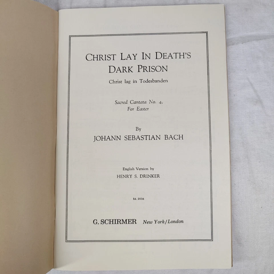 1964 Christ Lay In Death's Dark Prison J. S. BACH Choral Works пасхальная кантата 4 - Изображение 4 из 4
