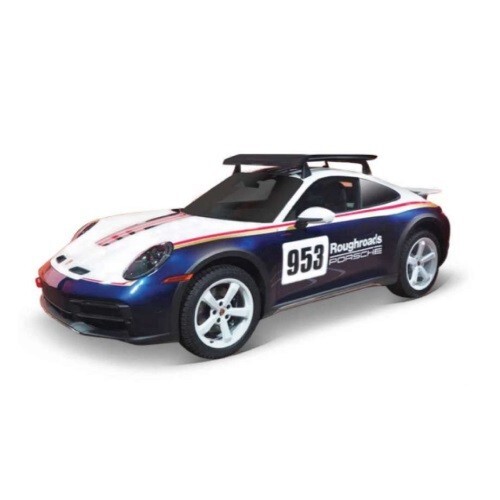 Porsche 911 (992) Dakar 1/24 Blau & Weiß Rauhe StraßEn - Bburago 28029-image