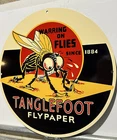 Vintage Style Heavy Steel Tanglefoot Fly Paper Man Cave Garage Sign
