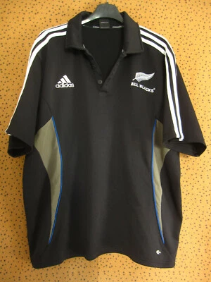 Maillot rugby Adidas All Blacks New Zealand Vintage Noir polyester - 6 / L - Photo 1/3