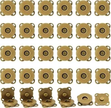 30 Sets Magnetic Snap Buttons,14Mm Bronze Magnetic Button for Clothes, Bags, Pur