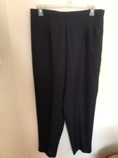 Leslie Fay High Rise Pants Black Color Size 18 Made In USA
