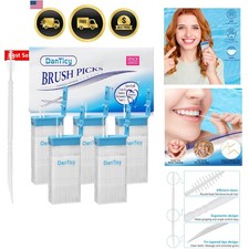 Brushpicks Interdental Toothpicks,Soft Bristle Dental Floss Picks Toothpicks,...