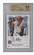 BRYCE HARPER 2011 Bowman Prospects Rookie Card #BP1A RC GEM MINT BGS 9.5. rookie card picture