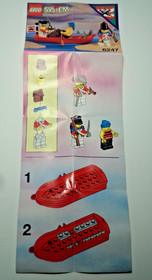Lego # 6247 : Bounty Boat de Pirate I.  Bo&icirc;te et plan