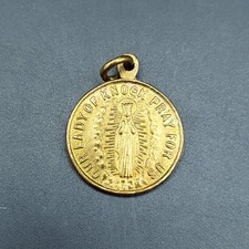 Knock Shrine Vintage Catholic Pilgrimage medal C1950s-70s Our Lady of Knock D2cm