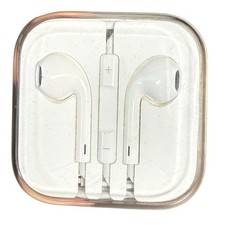 Apple iPhone Earbuds 3.5mm Plugin White Wired Earphones  Case OEM Authentic