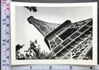 WW2 Era Military BW Photo Snapshot Eiffel Tower Paris France Architecture 1945