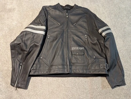Arlen Ness Jacket Mens XXL Black Leather American Legend Motorcycle Bikewear  - product listing photo