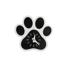 Dog Paw Print Wall Clock, Small 3D Printed Pet Lover Decor