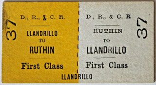 DENBIGH RUTHIN & CORWEN RAILWAY LLANDRILLO to RUTHIN