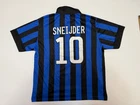Sneijder #10 Inter Home jersey football soccer shirt Mens size XL Blue