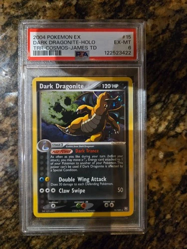 Dark Dragonite 015/109 PSA 6 Ex Team Rockets Return Cosmos Holo James Theme Deck