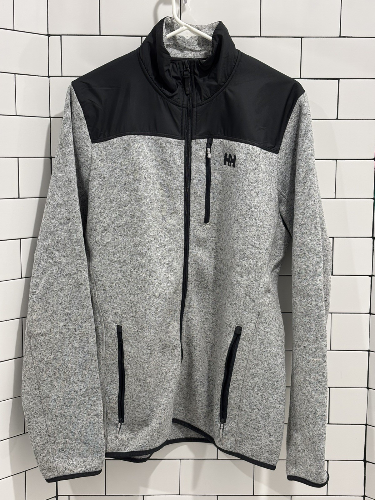 Helly Hansen Full Zip Pullover Sweater Large Gray… - image 1