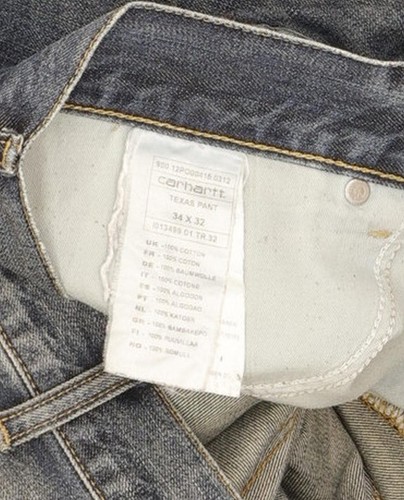 Carhartt Texas Men Blue Straight Regular Jeans W35 L31 (102926) - Picture 7 of 11
