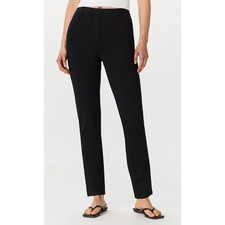 Quince Ultra-Stretch Ponte Straight Leg Pants Size Medium Black Workwear Comfort