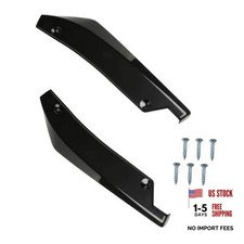 2PCS Car Rear Bumper Canard Diffuser Protector, Anti-Collision Side Black