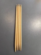 Bamboo Double Point Knitting Needles, 5.5mm, 7", set of 4
