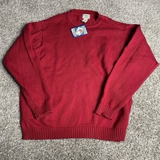 Ll Bean Sweater Mens XL Red Pullover Chunky Fisherman Knit Preppy EUC 405 Gorp
