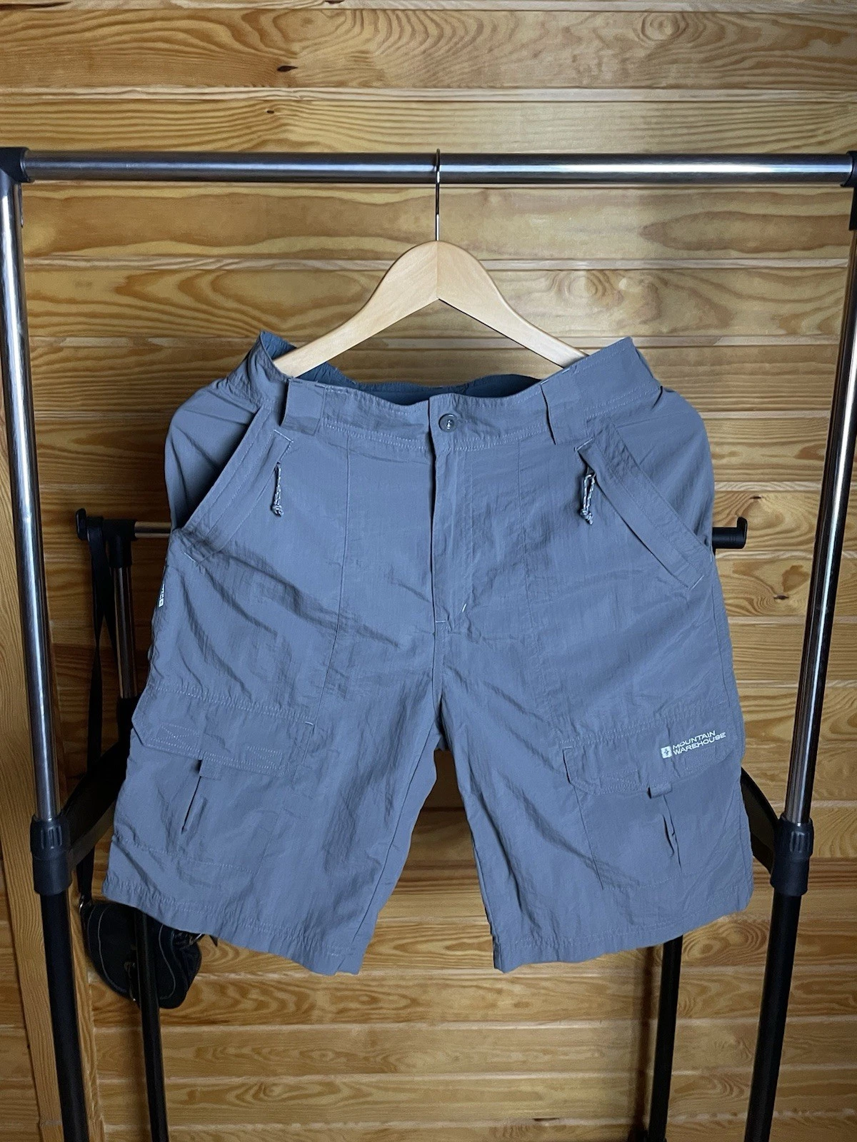 Mountain Warehouse Men’s Cargo Shorts – Size 30 – Gray Outdoor Hiking Casual