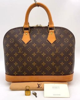 Auth Louis Vuitton Monogram Alma PM M51130 Handbag W/Dustbag/Lock/Key NS091884
