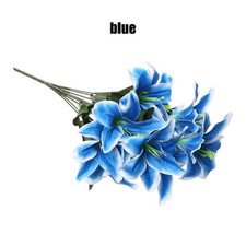 Best Artificial 45cm Stargazer Lillies 10 Head Flower Spray Bunch lily decor new
