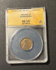 1914 D WHEAT CENT ANACS VG 10 DETAILS - KEY DATE - CERTIFIED - WHEAT PENNY- 1C