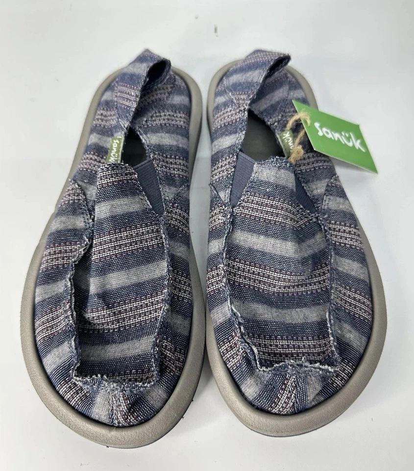 Sanuk молодежи тротуар серфер одеяло поскользнуться туфли Inidigo 1138850 / размер 3 - Изображение 3 из 4