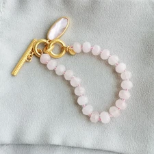 Julie Vos The Pink Gold Pink quartz Bracelet