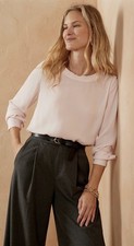 Banana Republic Pleat Back Blouse Pale Pink Size XS New With Tags